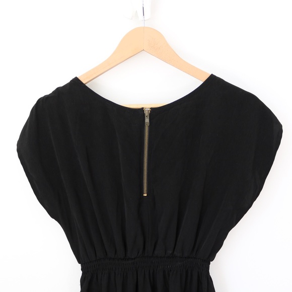 Satin Black Mini Dress - Picture 3 of 6